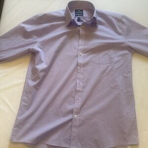 Stafford Travel Easy-Care Broadcloth Shirt Lavender 16.5 34/35 Regular Fit